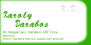 karoly darabos business card